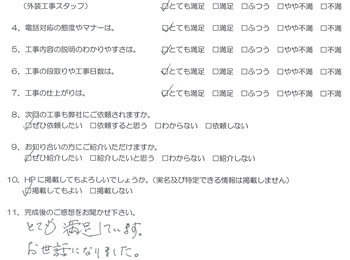 会津若松市金川町　Ｋ様の声をご紹介します